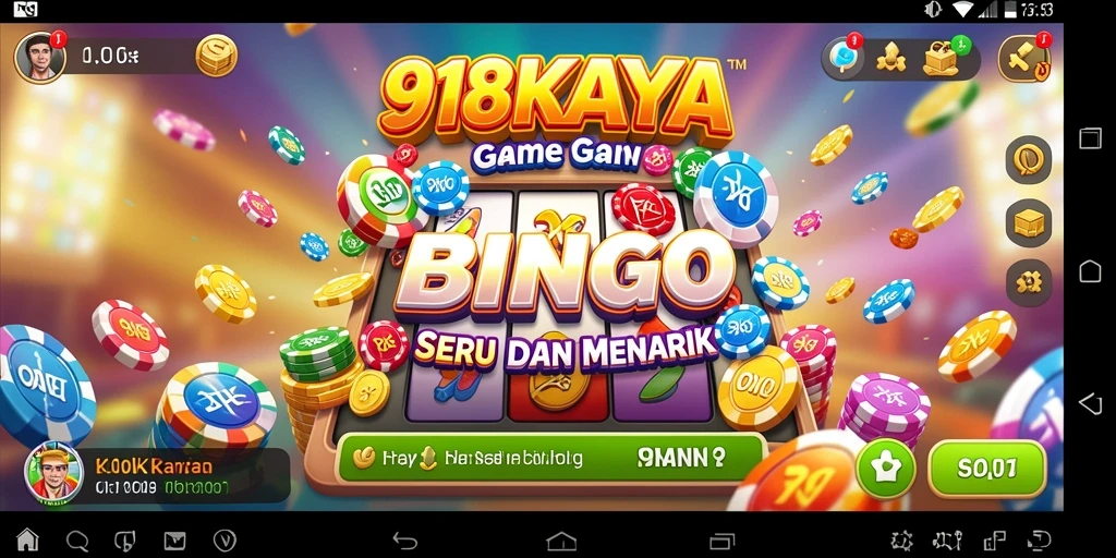 Tampilan gameplay seru dalam aplikasi Bingo 918KAYA.