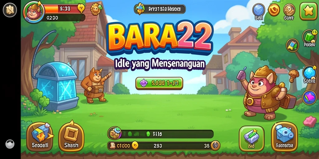 Tampilan gameplay BARA22 yang menarik dan interaktif di dalam genre Idle.