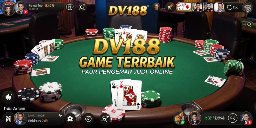 Tampilan gameplay poker yang menegangkan dan menarik.