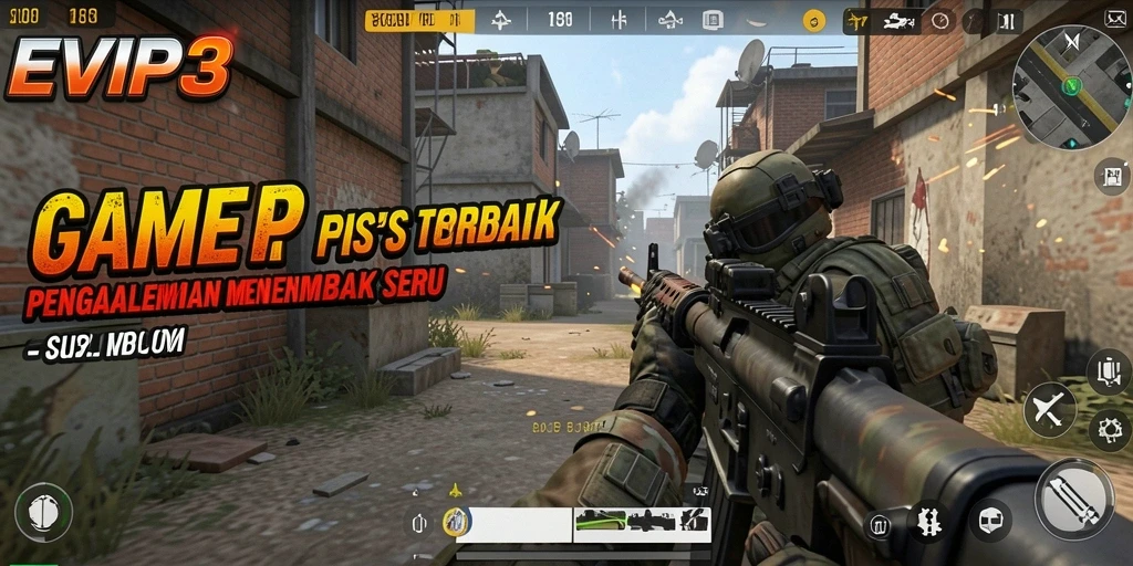 Screenshot gameplay EVIP3 yang menegangkan dengan aksi tembak-menembak.
