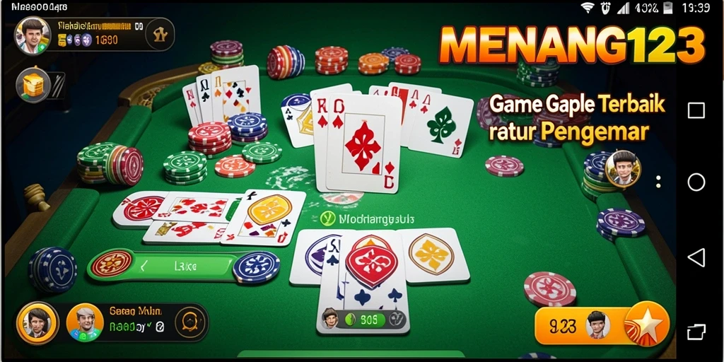 Tampilan gameplay Gaple yang seru dan menarik di MENANG123.