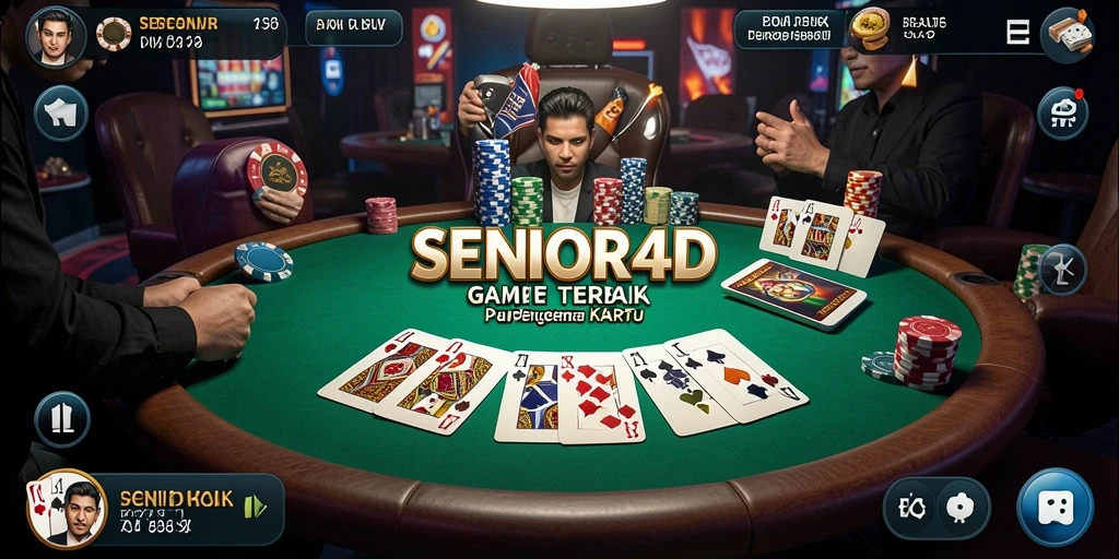 Tampilan permainan poker yang mendebarkan di SENIOR4D.