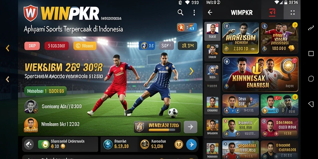 Tampilan menarik dari gameplay aplikasi Sportsbook WINPKR.