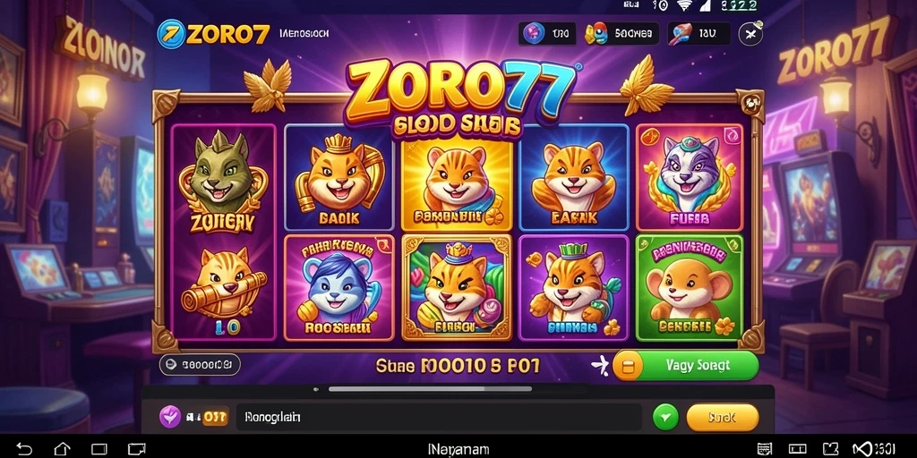 Tampilan gameplay ZORO77 yang memukau dan interaktif.